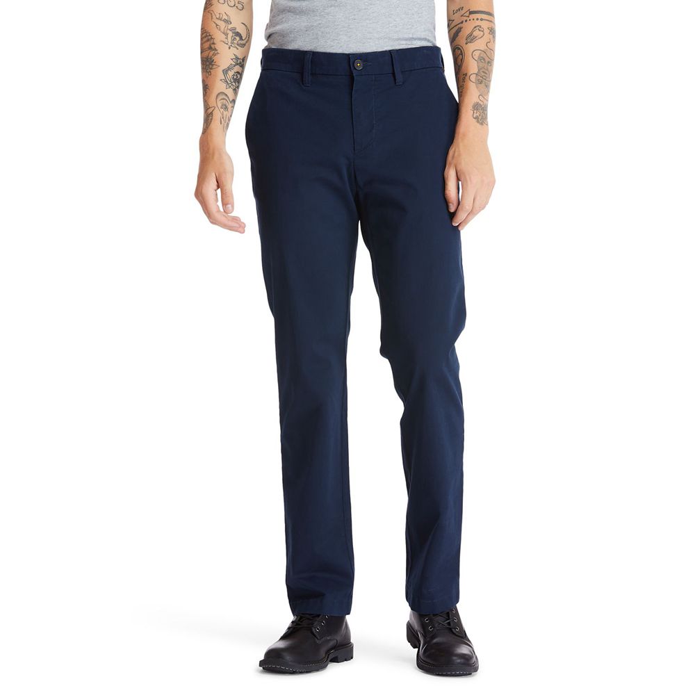 Pantaloni Timberland Barbati Bleumarin - Squam Lake Stretch Chino - Romania - AVJKQM851